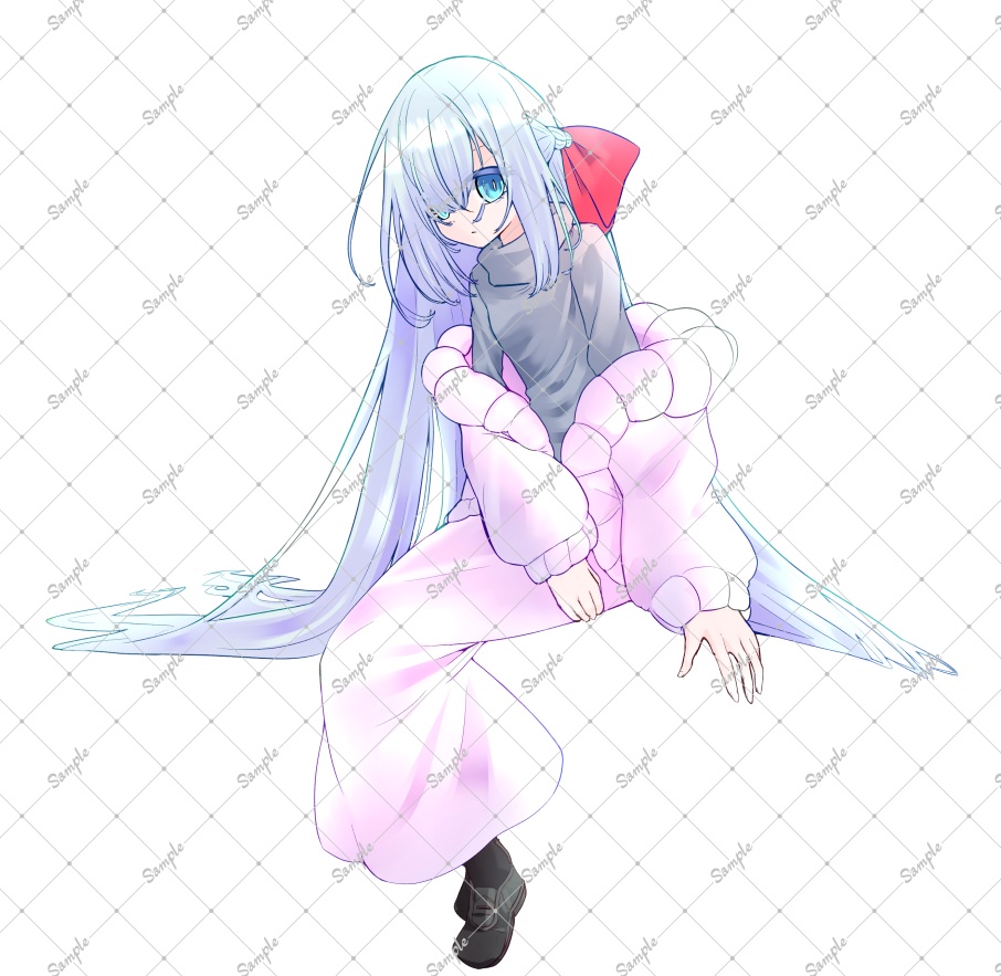 【表情差分27種】銀少女立ち絵