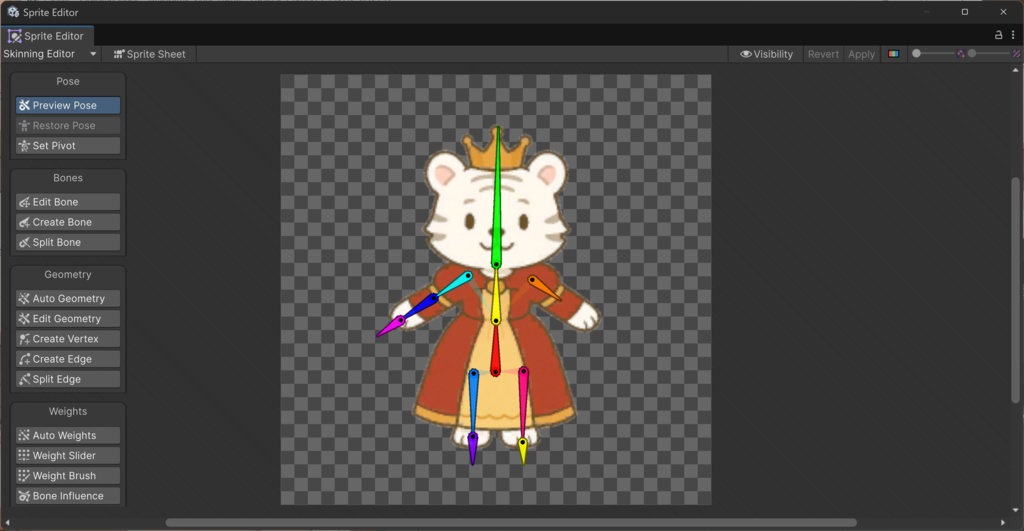 Unity用2Dキャラクター素材 TigerQueen(SpriteSkin対応・4方向歩行)