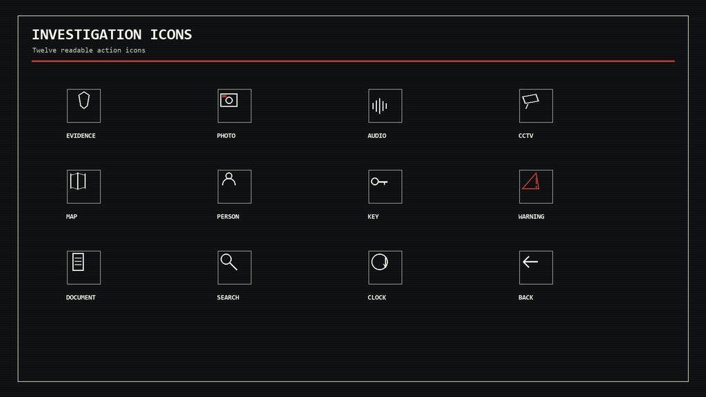 Analog Horror Investigation UI Kit|ホラー・推理ゲーム向けUI素材