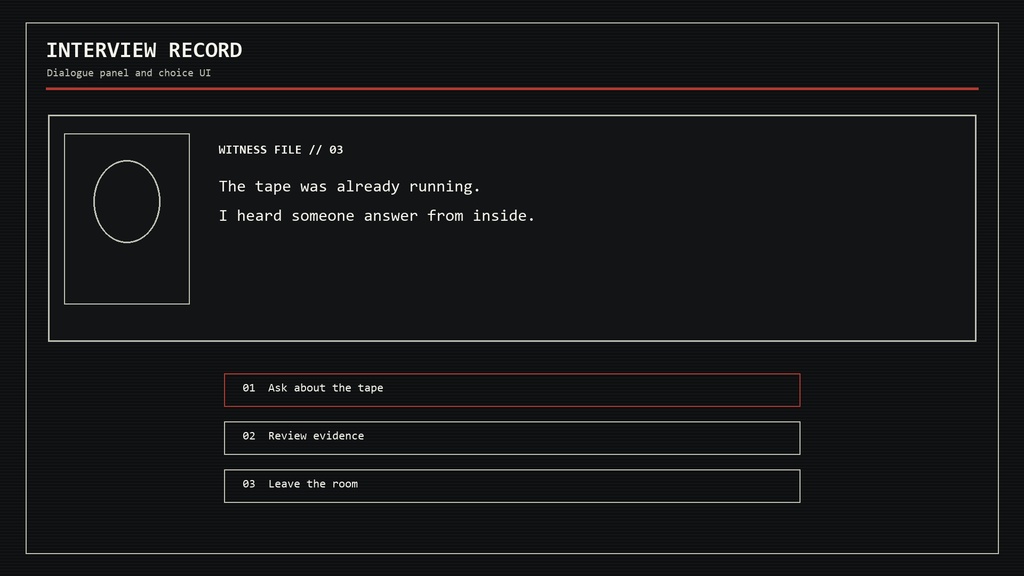 Analog Horror Investigation UI Kit|ホラー・推理ゲーム向けUI素材