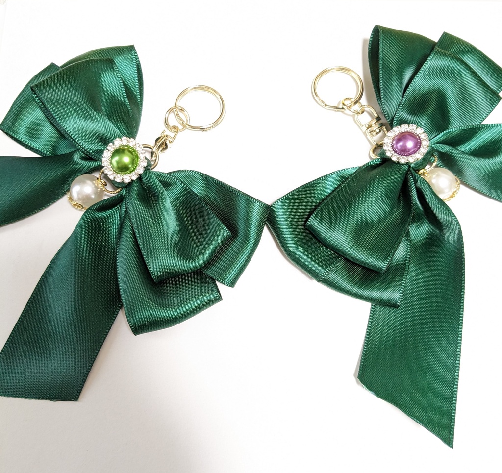 月島カラーリボンキーホルダー