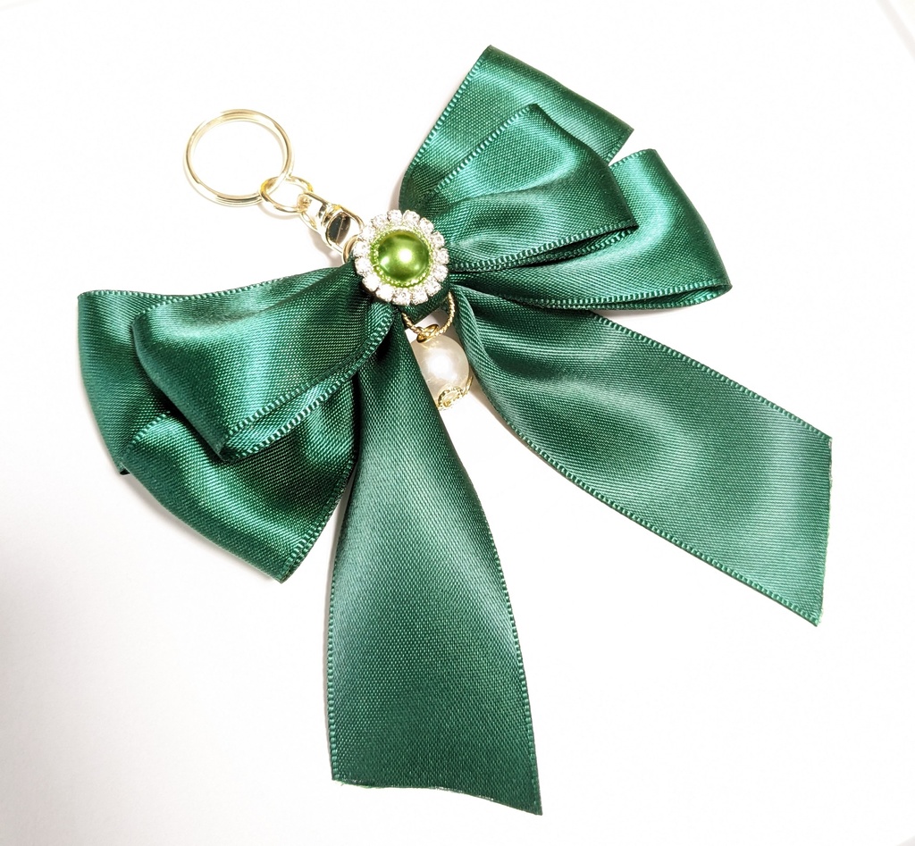 月島カラーリボンキーホルダー