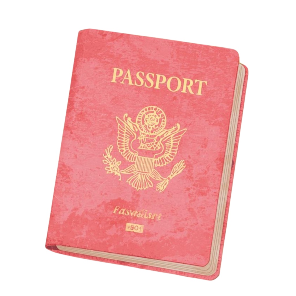 水彩アンティーク旅シリーズ/ピンクの可愛いクリップアート PNG(全8種)