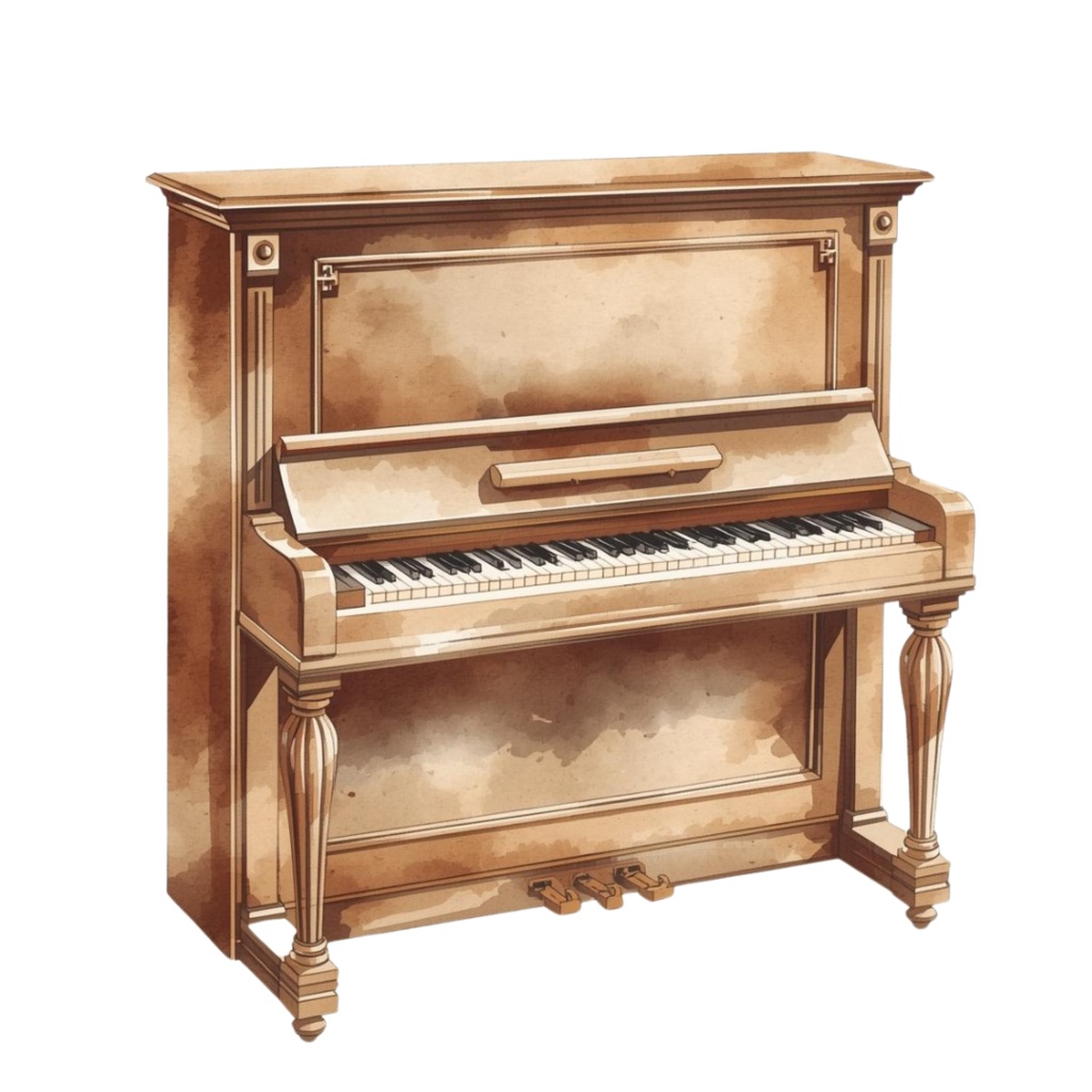 水彩アンティーク楽器クリップアートセット|オーケストラシリーズ(全12種)PNG