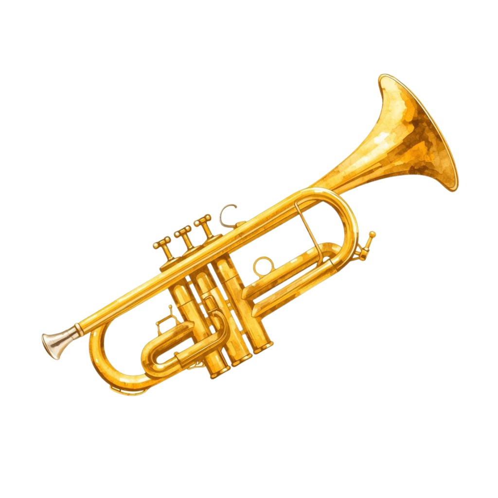 水彩アンティーク楽器クリップアートセット|オーケストラシリーズ(全12種)PNG