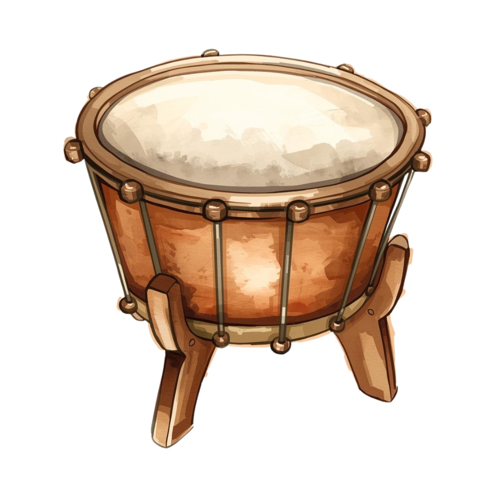 水彩アンティーク楽器クリップアートセット|オーケストラシリーズ(全12種)PNG