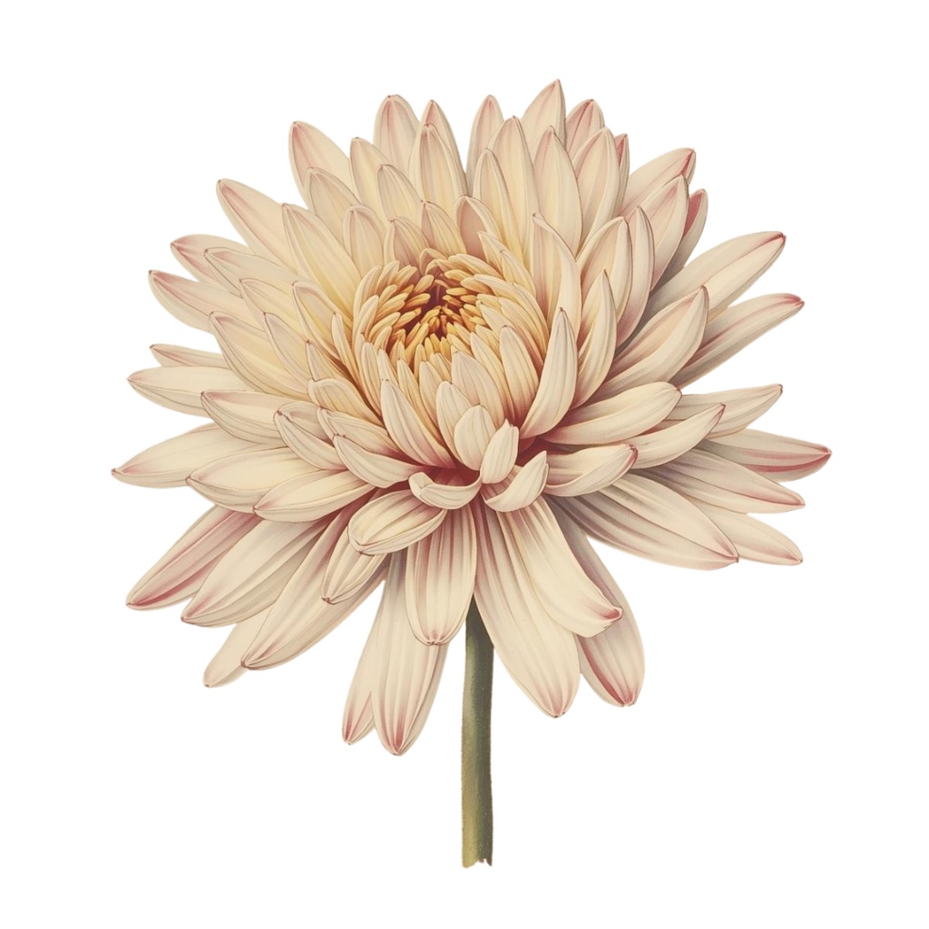 日本の季節の花シリーズ|アンティーク水彩クリップアート(全12種)|PNGデータ