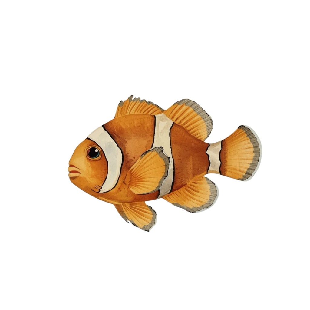 水彩アンティーク 水族館の生き物シリーズ|全12種類 PNGクリップアート