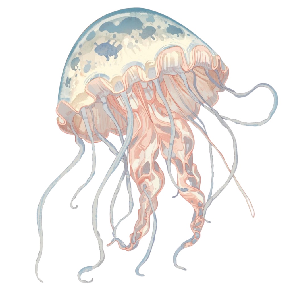 水彩アンティーク 水族館の生き物シリーズ|全12種類 PNGクリップアート