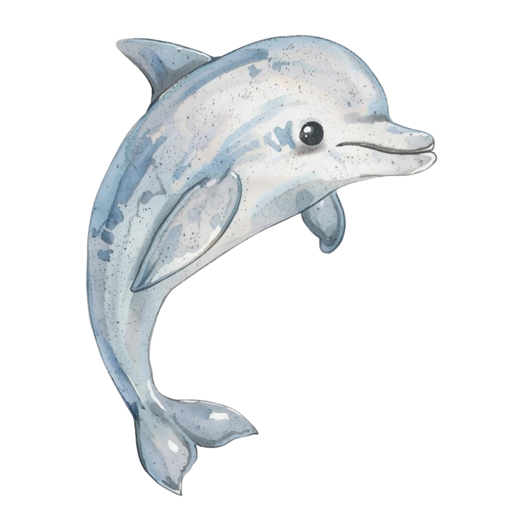 水彩アンティーク 水族館の生き物シリーズ|全12種類 PNGクリップアート