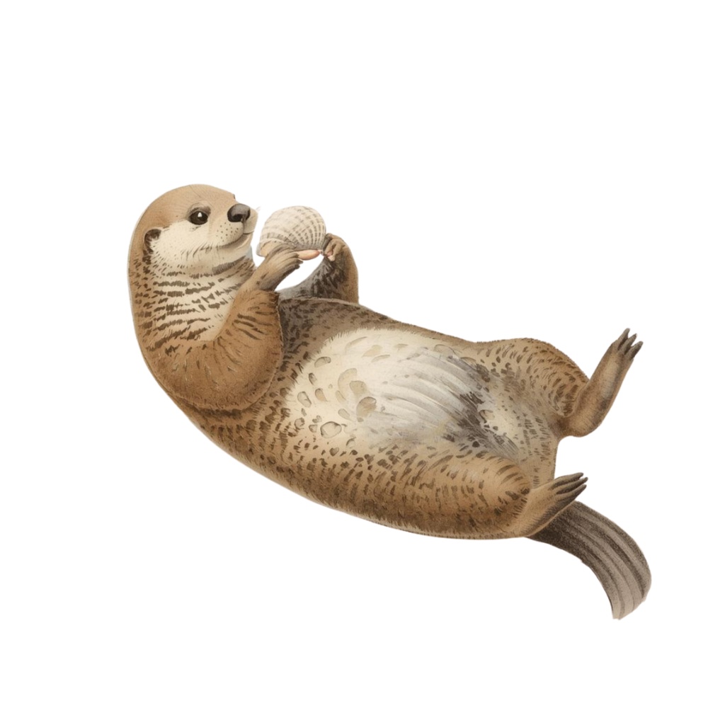 水彩アンティーク 水族館の生き物シリーズ|全12種類 PNGクリップアート