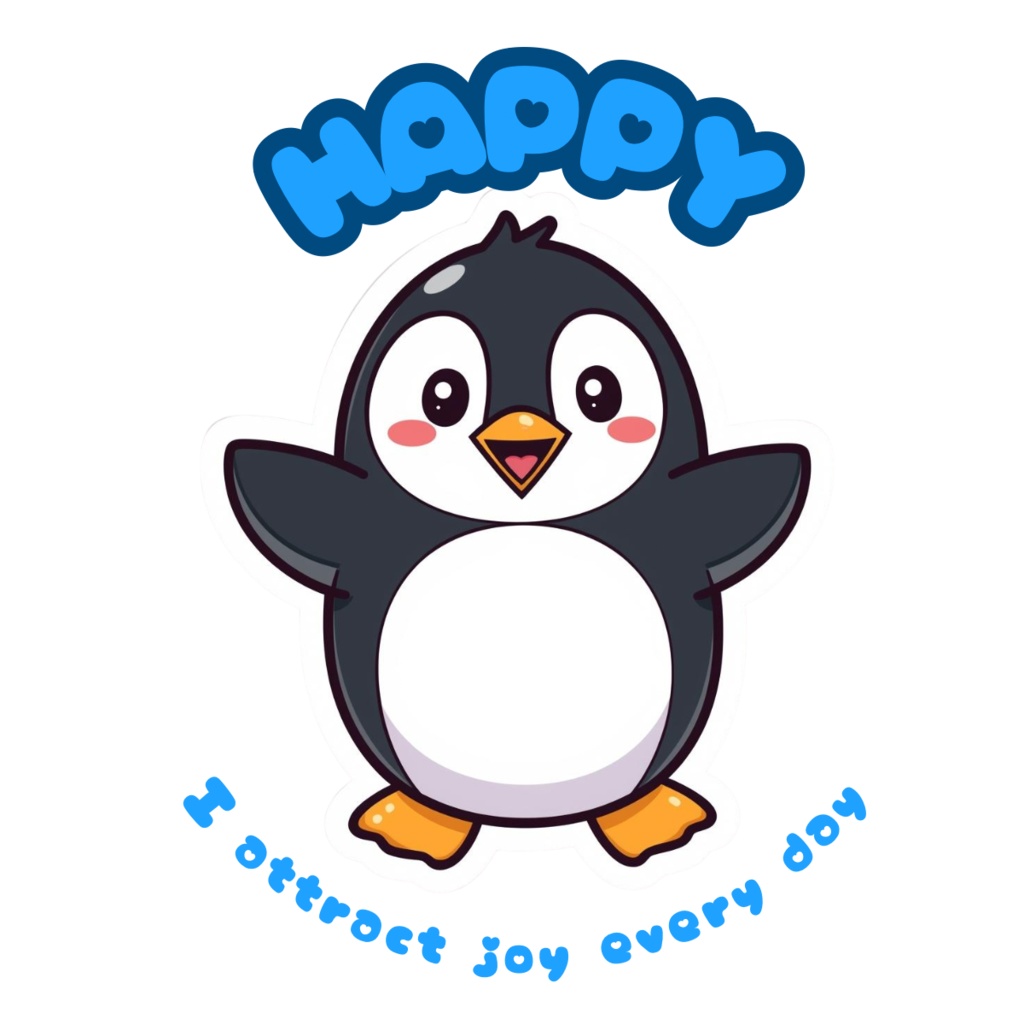 🌟ペンギンのアファメーションステッカーセット🐧✨