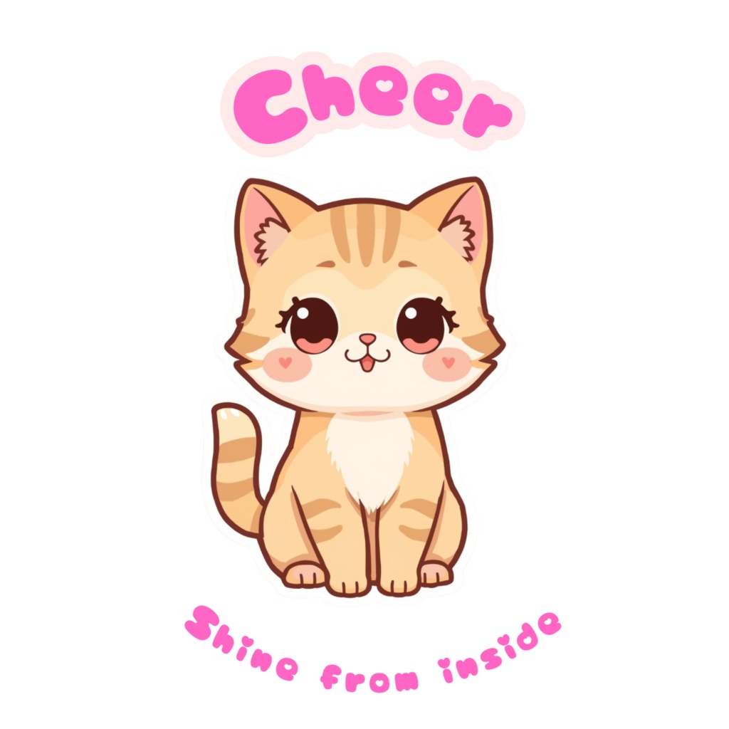 🐾 80枚デジタルステッカー やさしい言葉に癒される♡ ネコのアファメーション(PNG 透過 圧縮ZIP) 🐾