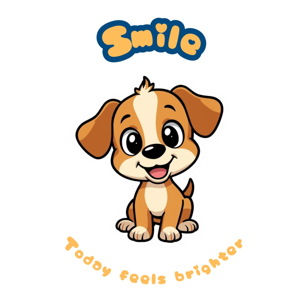 🐶✨ 80枚デジタルステッカー 元気とやさしさを届ける ワンちゃんのアファメーション(PNG透過ZIP圧縮ファイル) ✨🐶