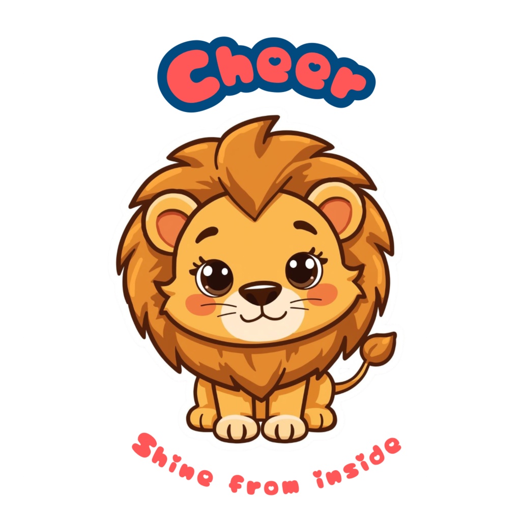 🦁 80枚デジタルステッカー|ライオンのアファメーション(PNG透過・ZIP圧縮ファイル)