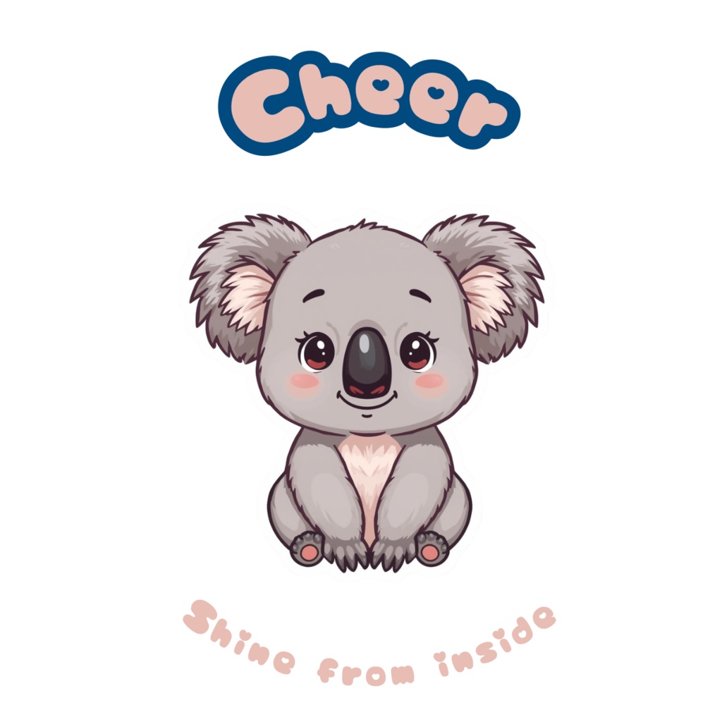   🐨 80枚デジタルステッカー｜コアラのアファメーション（PNG透過・ZIP圧縮ファイル）