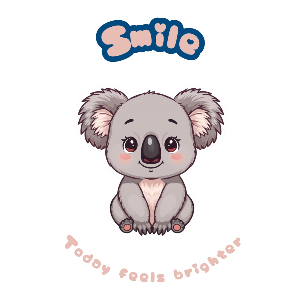 🐨 80枚デジタルステッカー|コアラのアファメーション(PNG透過・ZIP圧縮ファイル)