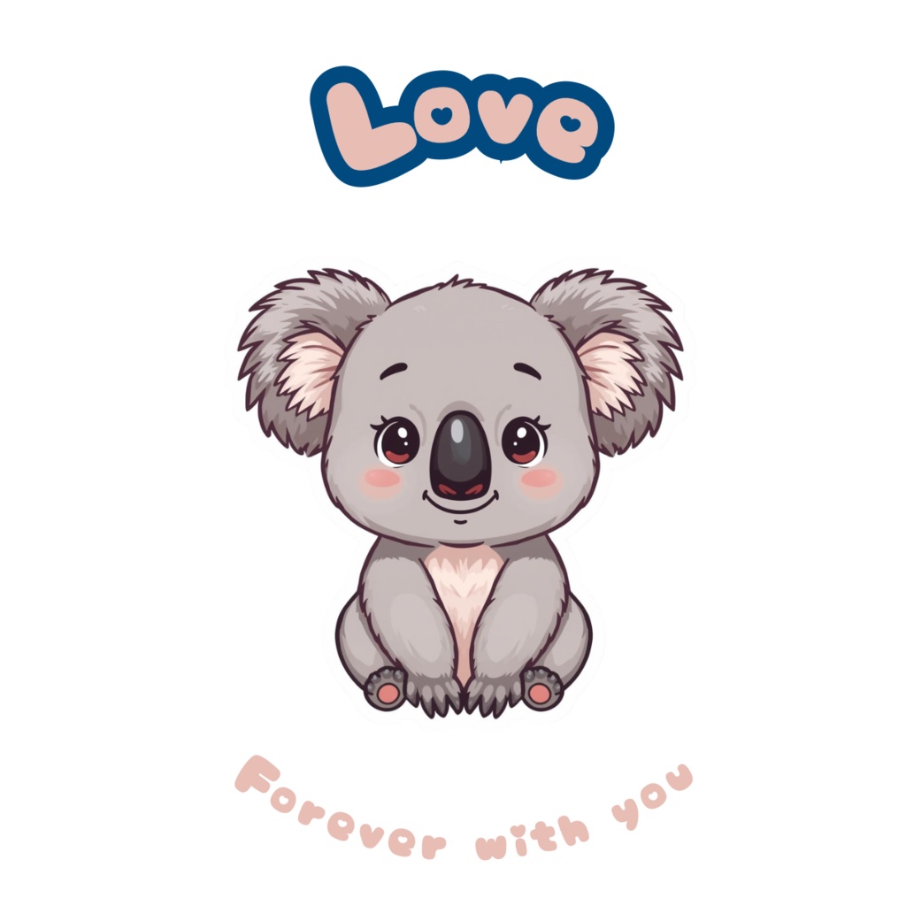 🐨 80枚デジタルステッカー|コアラのアファメーション(PNG透過・ZIP圧縮ファイル)