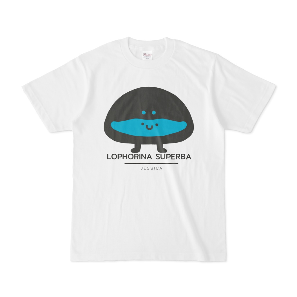 カタカケフウチョウＴシャツ-ホワイト