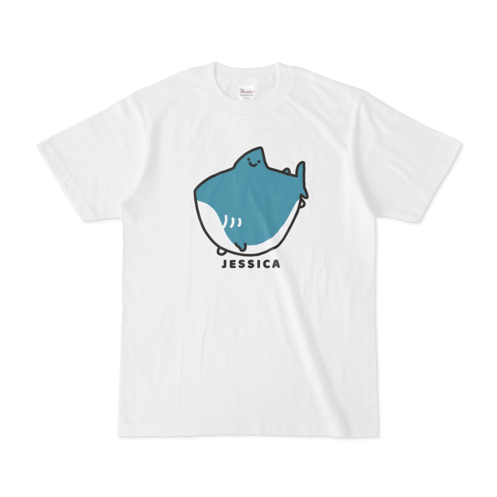シュモクザメTシャツ-ホワイト