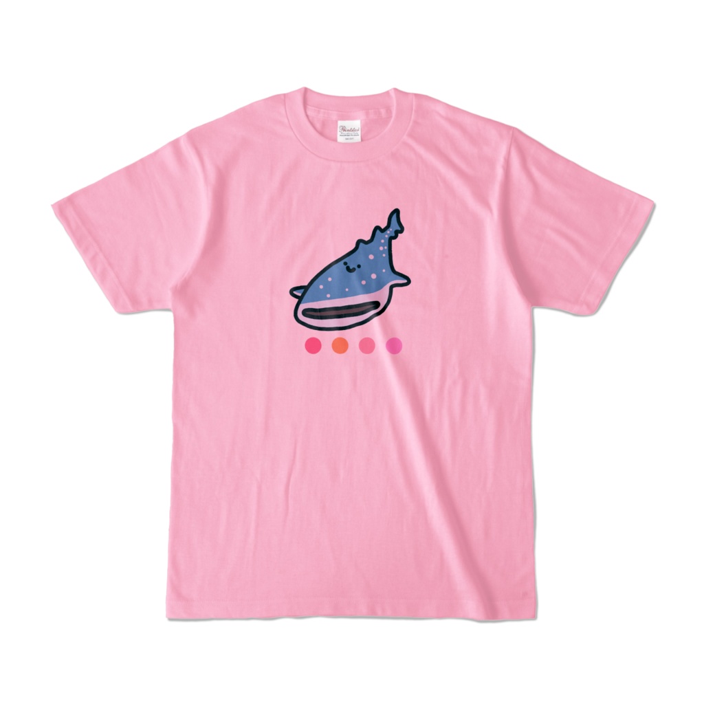 ジンベエザメTシャツピンク-ピーチ (淡色)