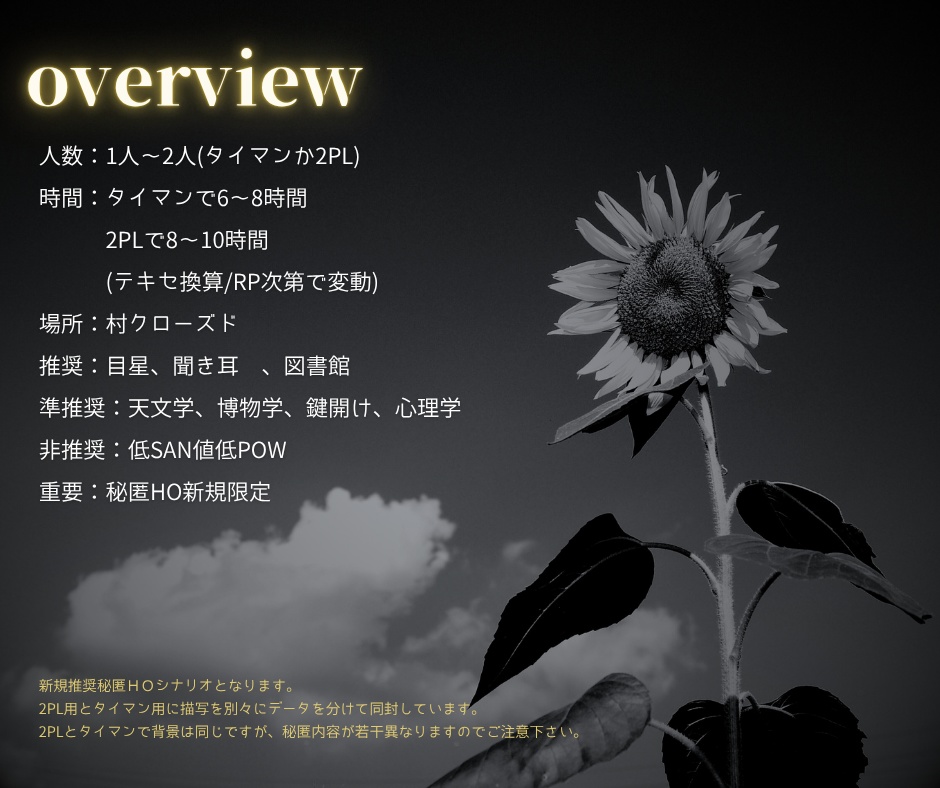 CoCシナリオ【月の無い夜】