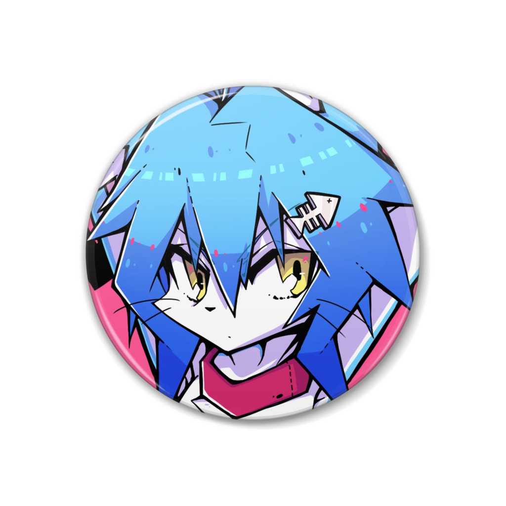 【缶バッチ】蒼猫もどき