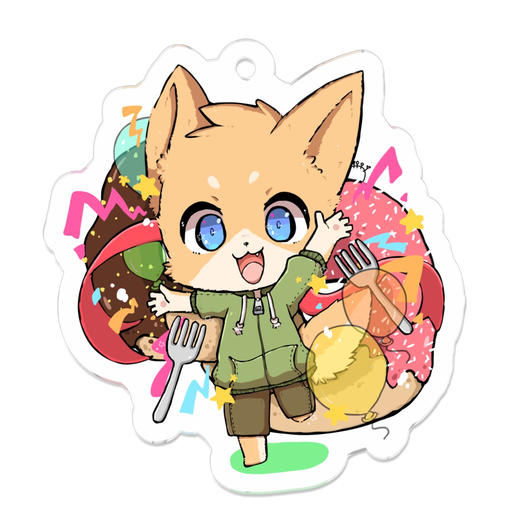 【アクリルキーホルダー】抹茶くん(ドーナツパーティー!)