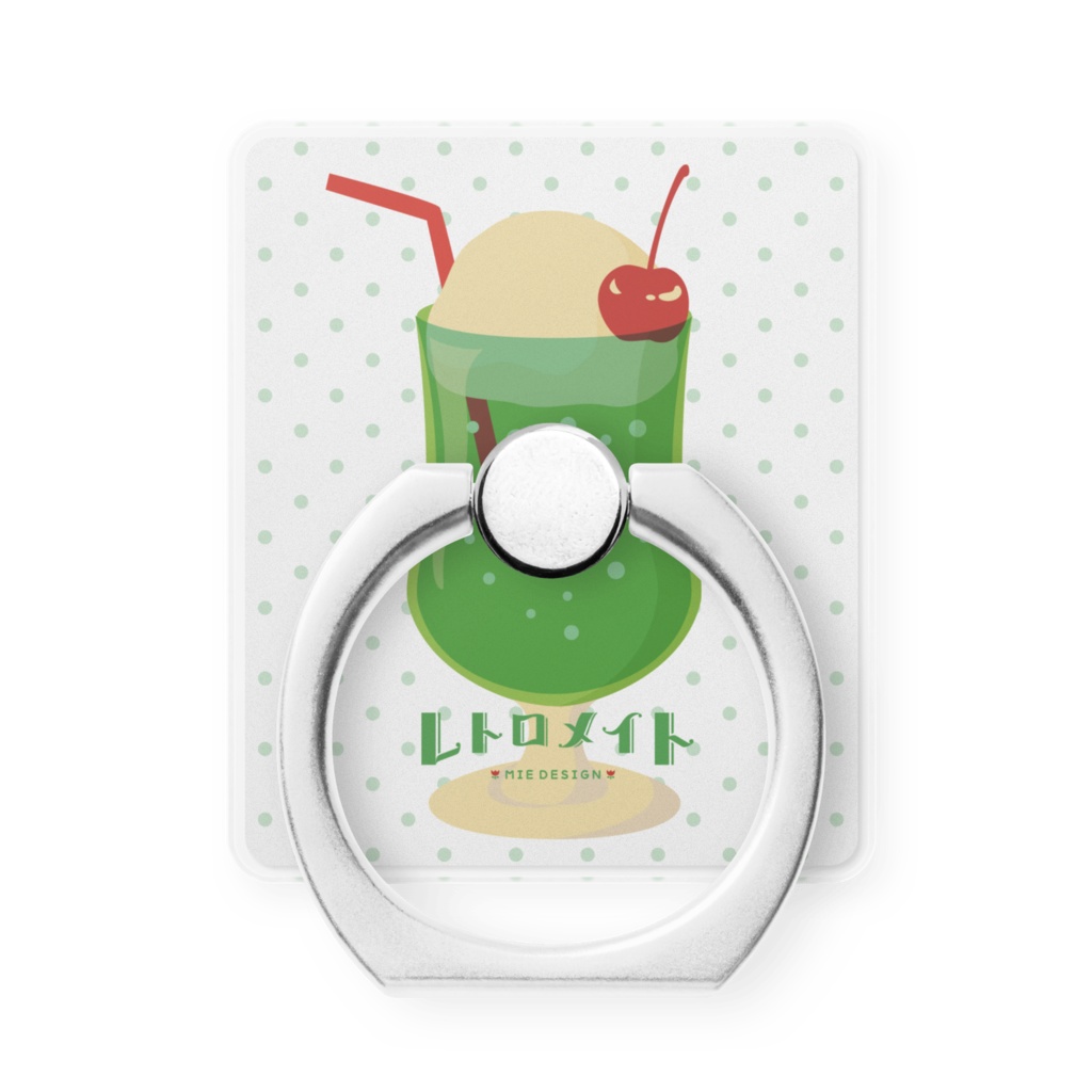 レトロメイト*クリームソーダ(スマホスタンド)