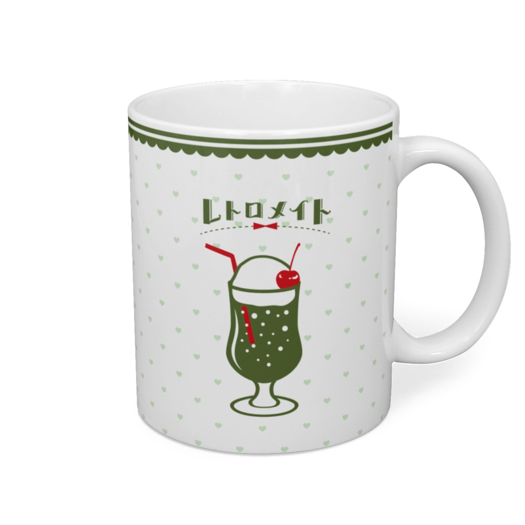 レトロメイト＊クリームソーダ&水玉 -Desert- マグカップ