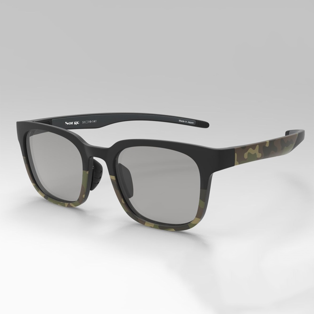 【Vroid用】ウェリントン サングラス(カモ柄)アウトドアブランドSorge