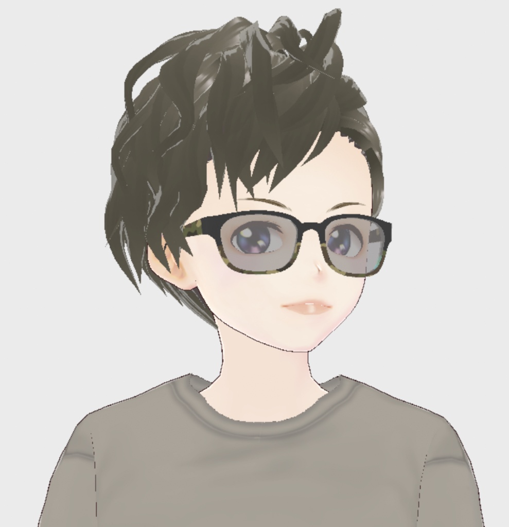 【Vroid用】ウェリントン サングラス(カモ柄)アウトドアブランドSorge