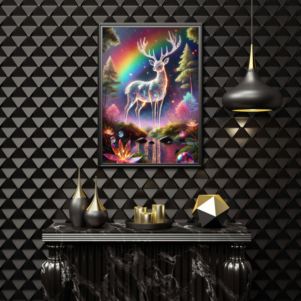 幻想の輝く鹿 | A2,A3,A4 300DPI