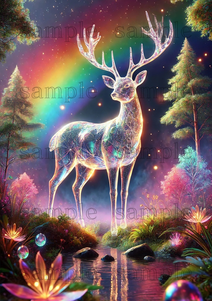 幻想の輝く鹿 | A2,A3,A4 300DPI