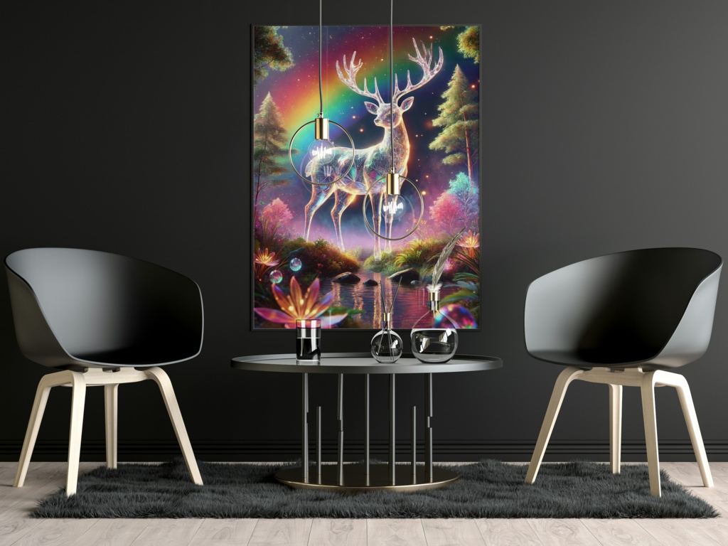 幻想の輝く鹿 | A2,A3,A4 300DPI