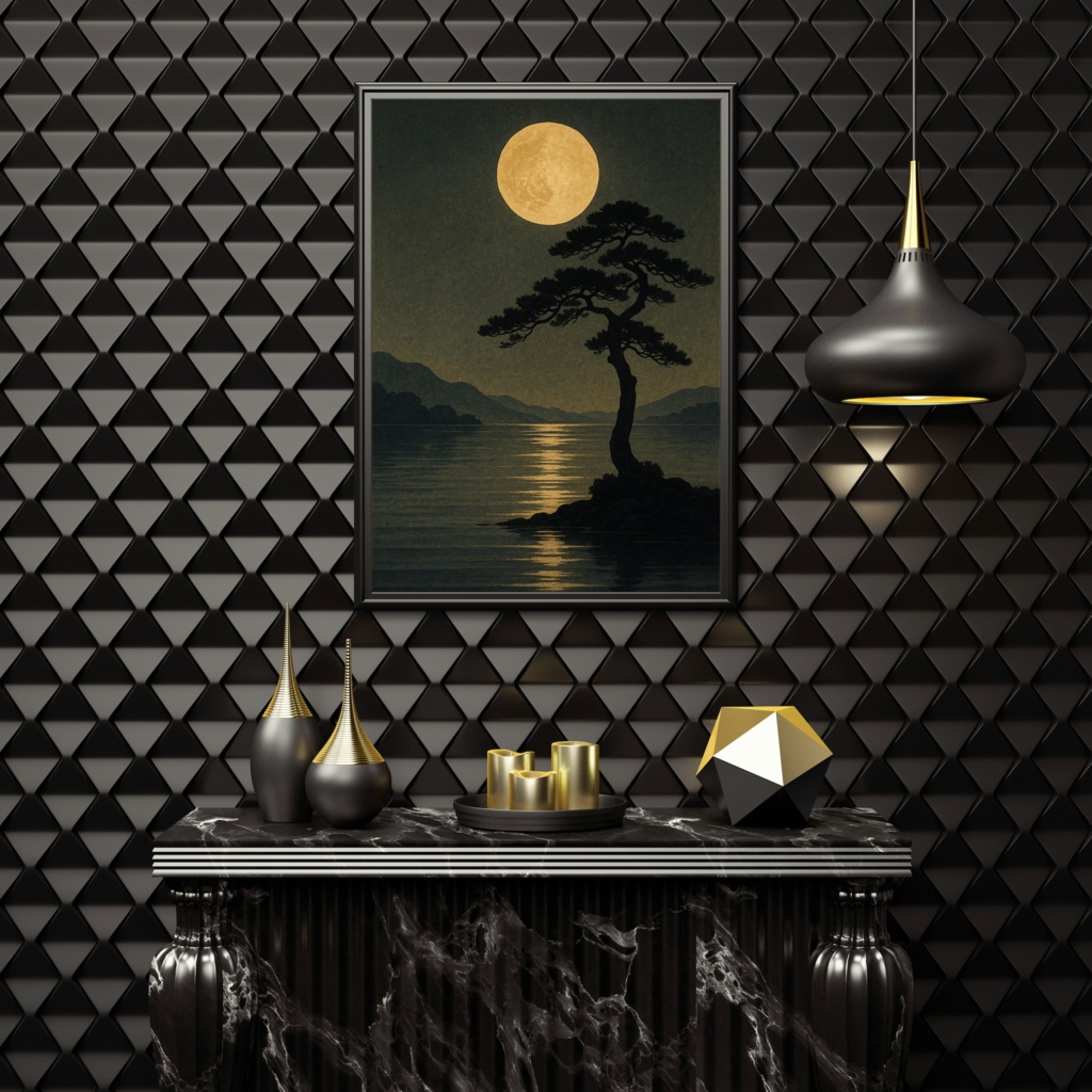 月明かりの静寂| JPEG 350DPI : A3,A4 | PDF:A3,A4 |