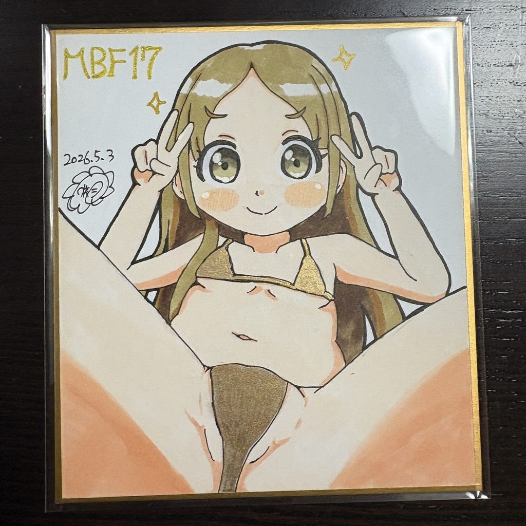 学園アイドルマスター ゴールデンマイクロビキニ 色紙