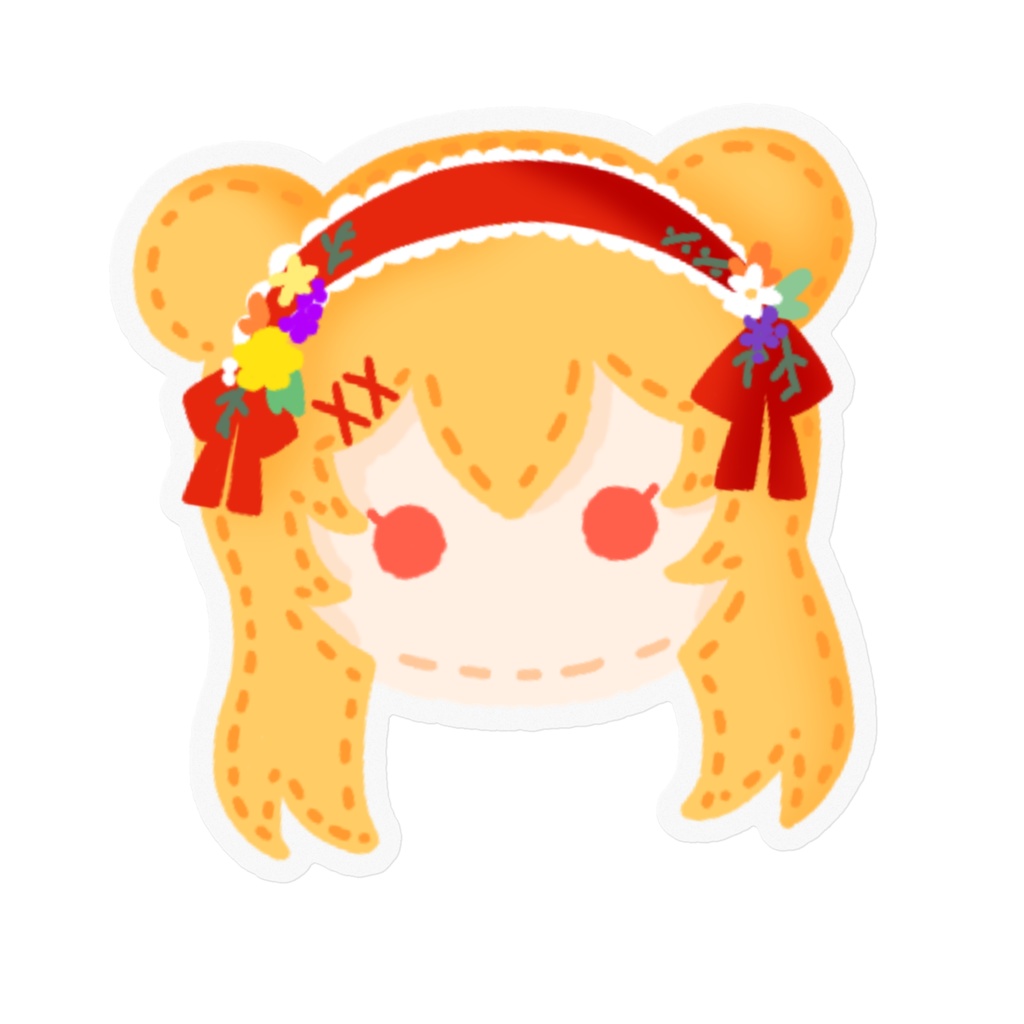 日向かえで ステッチ風ステッカー【デビュー記念グッズ】