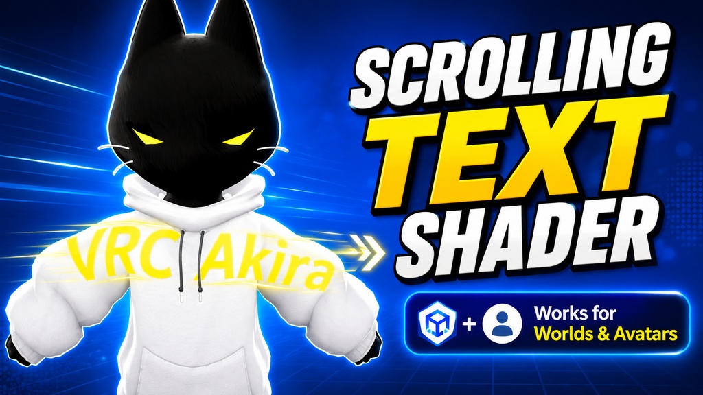 VRChat Scrolling Text & Image Material Avatar & World