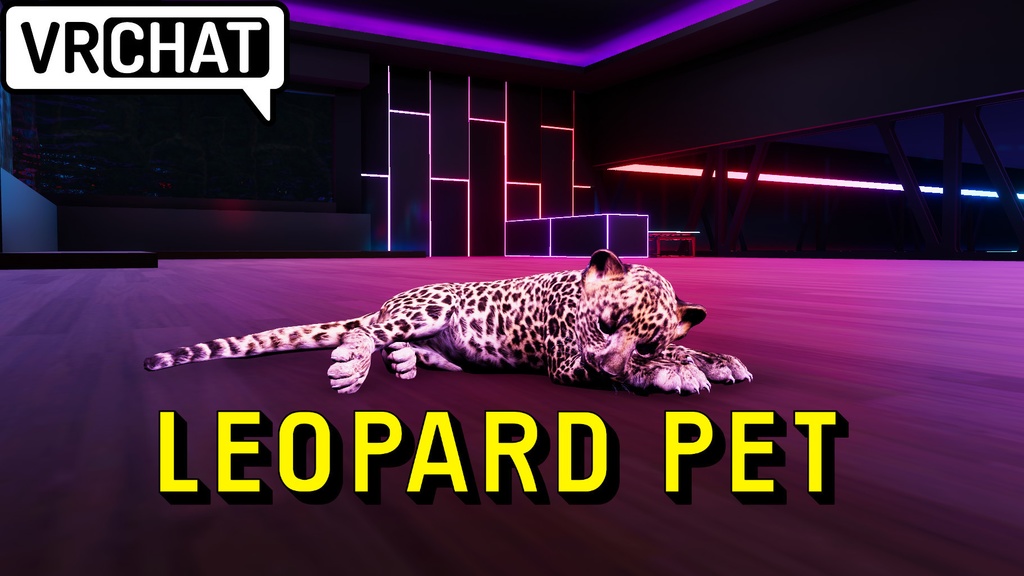 VRChat Leopard Pet World Asset