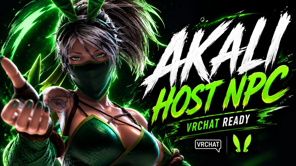 Akali Themed Animated NPC Host for VRChat Worlds