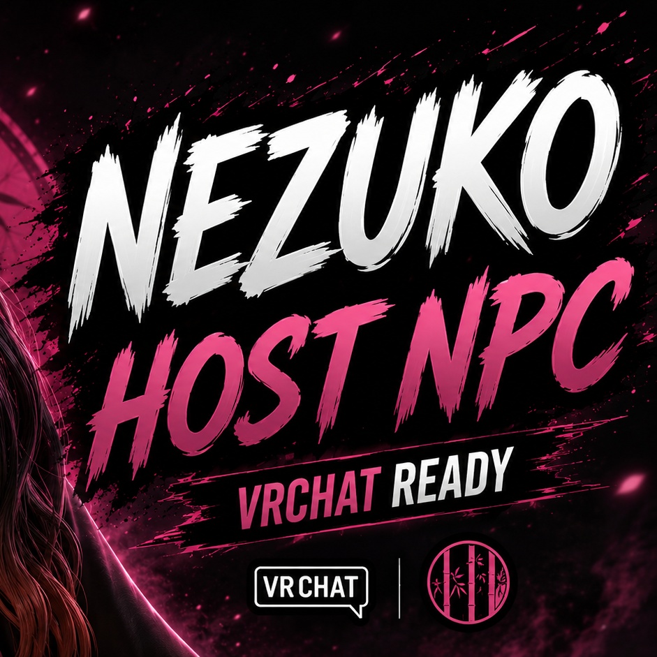 Nezuko Themed Animated NPC Host for VRChat Worlds