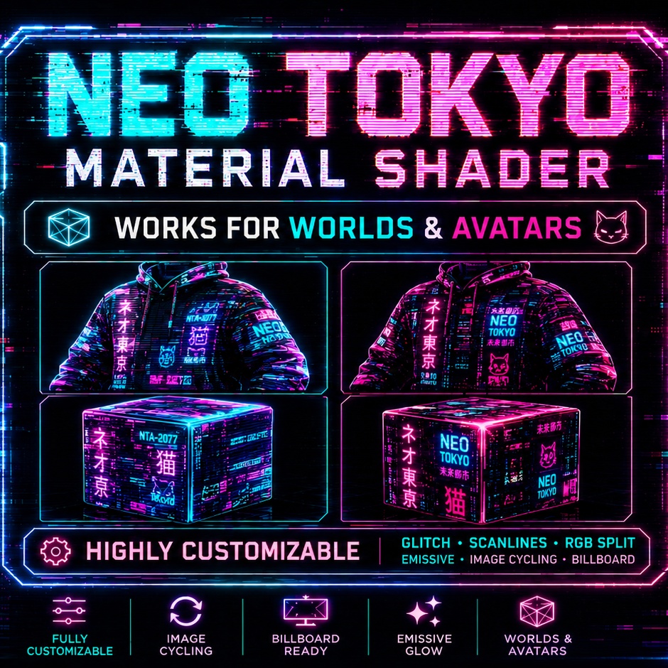 VRChat Neo Tokyo Effect Material | Avatar & Worlds