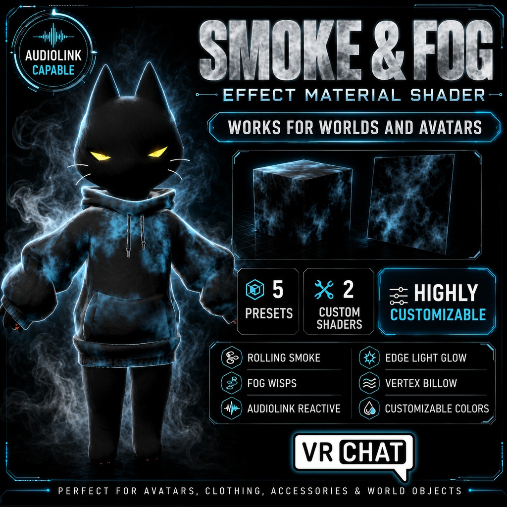 VRChat Smoke & Fog Effect Material Shader | Avatars & Worlds