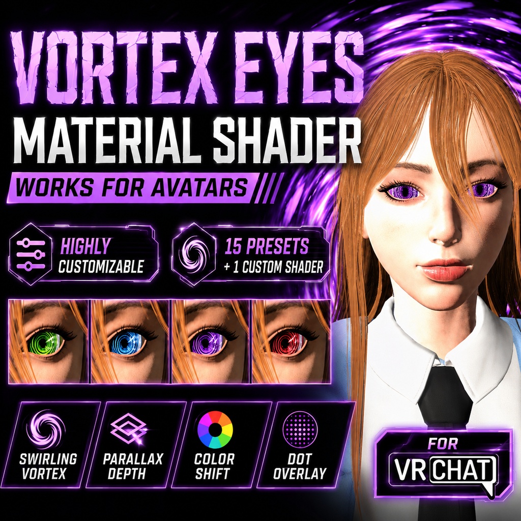 VRChat Vortex Eyes Effect Material Shader