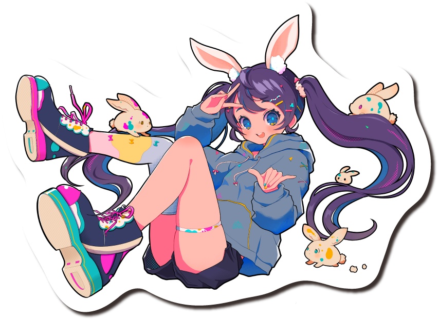 ステッカー　ウサギ？