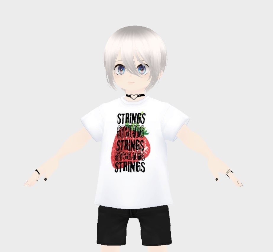 【無料】STRINGS苺Ｔシャツ【VRoid】