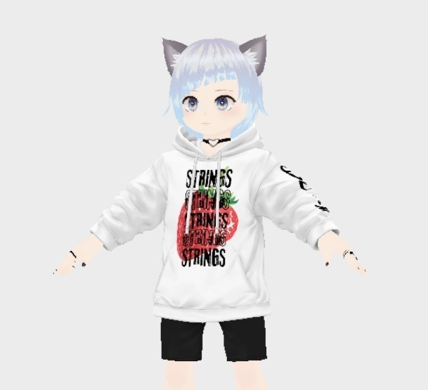 【無料】STRINGS苺パーカー【VRoid】