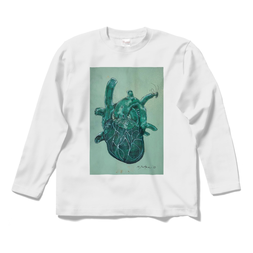 翠の心臓　白ロングTシャツ