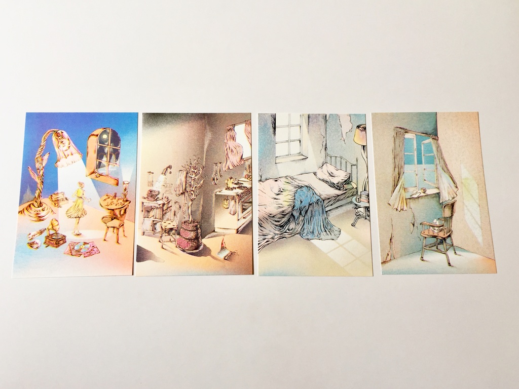 "VIEW FROM HER ROOM" POSTCARD SET【Cyan】